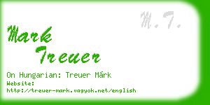 mark treuer business card